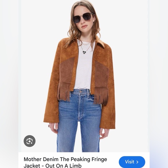 MOTHER Jackets & Blazers - MOTHER Brown Leather Fringe Jacket